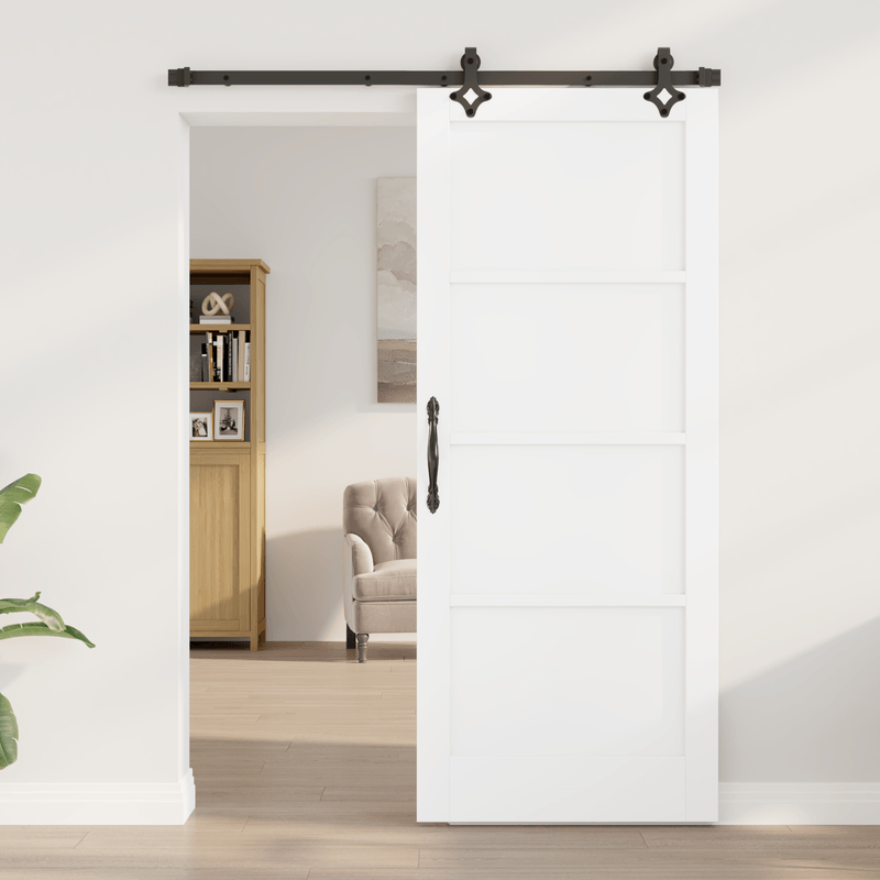 Casa si Gradina - Constructii - Usi interior, exterior si garaj - Usi interior - Usa Glisanta  cu Set de Hardware 'ORKDAL'Alb Lemn Solid de Pin - Infinity.ro
