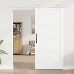Casa si Gradina - Constructii - Usi interior, exterior si garaj - Usi interior - Usa glisanta  cu set de accesorii Alb 93x202 cm Lemn masiv Pin - Infinity.ro