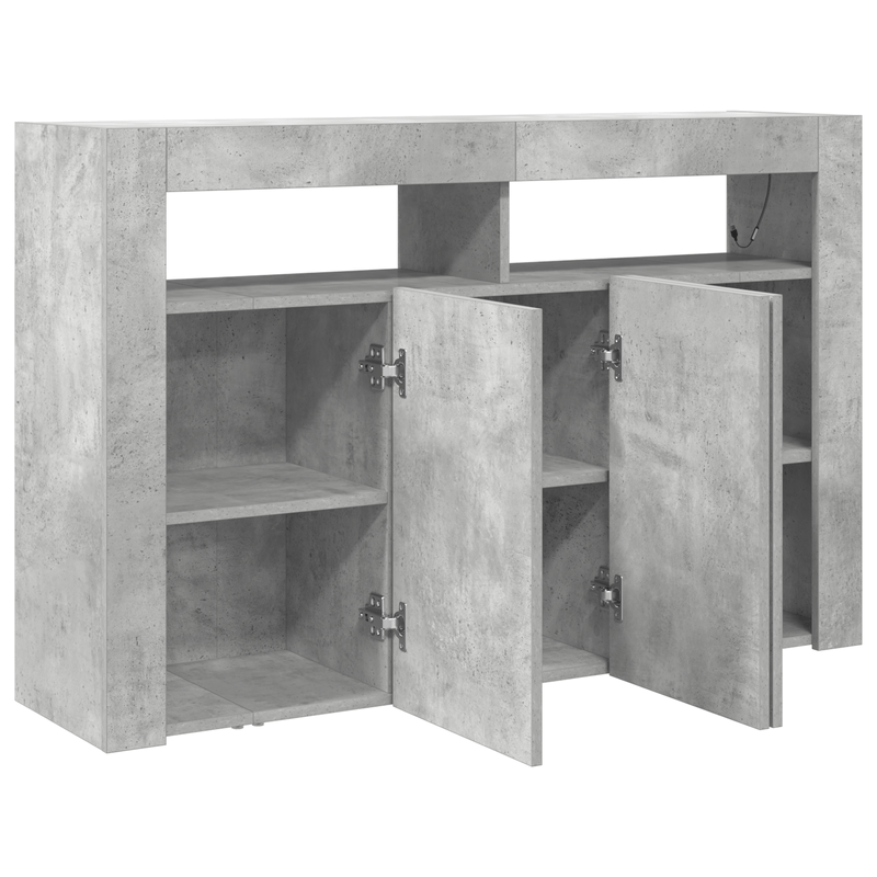 Casa si Gradina - Mobilier - Comode si corpuri - Comode - Comoda Gri beton Lemn stratificat 116 x 30 x 75 cm Rectangulara - Infinity.ro