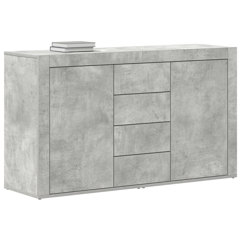 Casa si Gradina - Mobilier - Comode si corpuri - Comode - Bufet Gri Beton Lemn Prelucrat 120 x 36 x 69 cm Depozitare - Infinity.ro