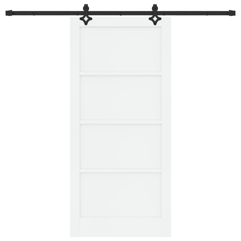 Casa si Gradina - Constructii - Usi interior, exterior si garaj - Usi garaj - Usa glisanta  cu set de hardware 'ORKDAL'Alb din lemn solid de pin - Infinity.ro