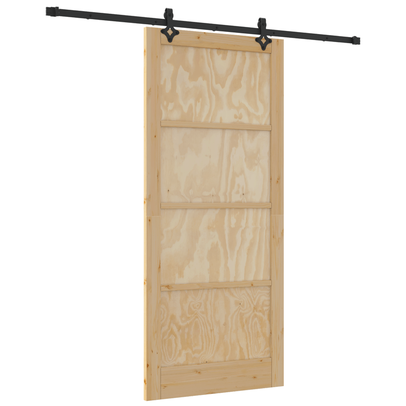 Casa si Gradina - Constructii - Usi interior, exterior si garaj - Usi garaj - Usa Glisanta cu Set de Hardware 'ORKDAL'Lemn Masiv de Pin - Infinity.ro