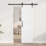 Casa si Gradina - Constructii - Usi interior, exterior si garaj - Usi garaj - Usa glisanta  cu set de accesorii 'ORKDAL'Alb Lemn solid de pin - Infinity.ro