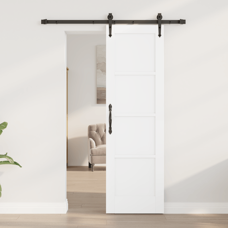 Casa si Gradina - Constructii - Usi interior, exterior si garaj - Usi garaj - Usa glisanta  cu set de accesorii 'ORKDAL'Alb Lemn solid de pin - Infinity.ro