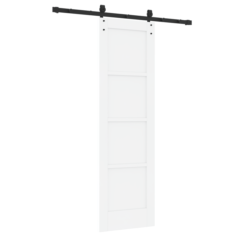 Casa si Gradina - Constructii - Usi interior, exterior si garaj - Usi garaj - Usa glisanta  cu set de accesorii 'ORKDAL'Alb Lemn solid de pin - Infinity.ro