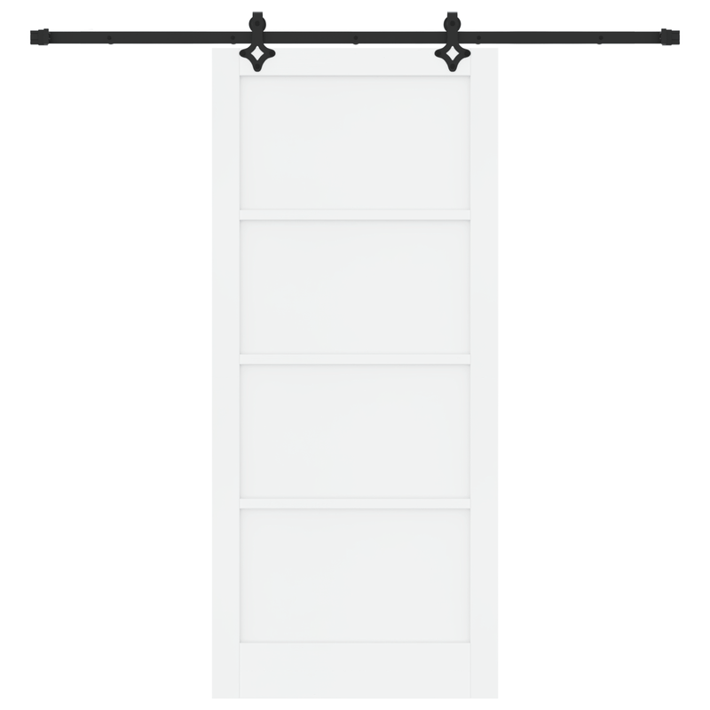 Casa si Gradina - Constructii - Usi interior, exterior si garaj - Usi garaj - Usa glisanta cu set de hardware 'ORKDAL'Alb Lemn solid de pin - Infinity.ro