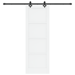 Casa si Gradina - Constructii - Usi interior, exterior si garaj - Usi garaj - Usa glisanta  cu set de componente 'ORKDAL'Alb Lemn Masiv Pin - Infinity.ro