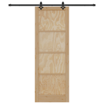 Casa si Gradina - Constructii - Usi interior, exterior si garaj - Usi garaj - Usa glisanta cu set hardware "ORKDAL" din lemn masiv de pin - Infinity.ro