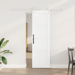 Casa si Gradina - Constructii - Usi interior, exterior si garaj - Usi garaj - Usa glisanta  cu set de accesorii alb 61x198.5 cm din lemn masiv de pin - Infinity.ro