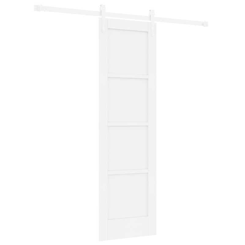 Casa si Gradina - Constructii - Usi interior, exterior si garaj - Usi garaj - Usa glisanta  cu set de accesorii alb 61x198.5 cm din lemn masiv de pin - Infinity.ro