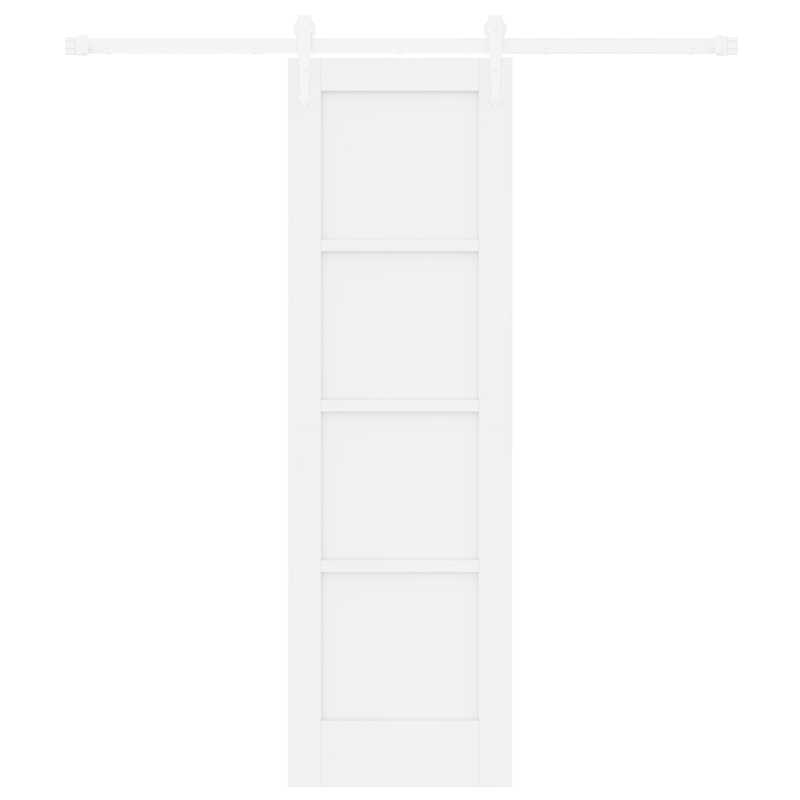 Casa si Gradina - Constructii - Usi interior, exterior si garaj - Usi garaj - Usa glisanta  cu set de accesorii alb 61x198.5 cm din lemn masiv de pin - Infinity.ro