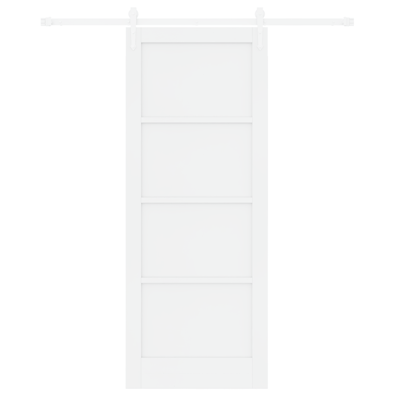 Casa si Gradina - Constructii - Usi interior, exterior si garaj - Usi garaj - Usa glisanta  cu set de hardware Alb 83x211 cm Lemn masiv Pin - Infinity.ro