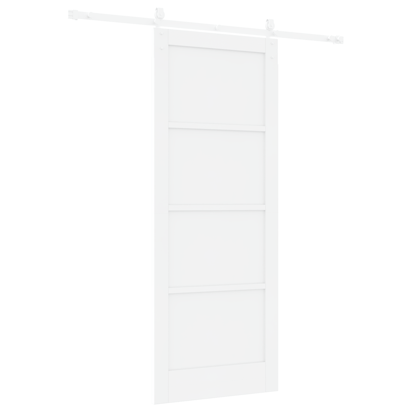 Casa si Gradina - Constructii - Usi interior, exterior si garaj - Usi garaj - Usa glisanta  cu set de hardware Alb 83x211 cm Lemn masiv Pin - Infinity.ro
