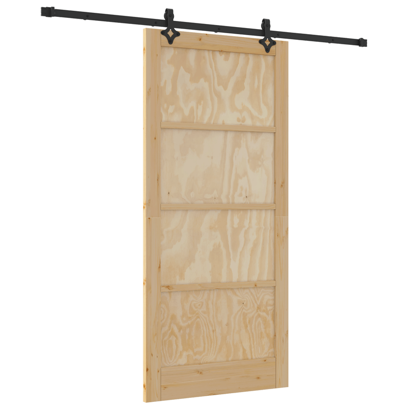 Casa si Gradina - Constructii - Usi interior, exterior si garaj - Usi garaj - Usa Glisanta cu Set de Accesorii "ORKDAL" din Lemn Solid de Pin - Infinity.ro