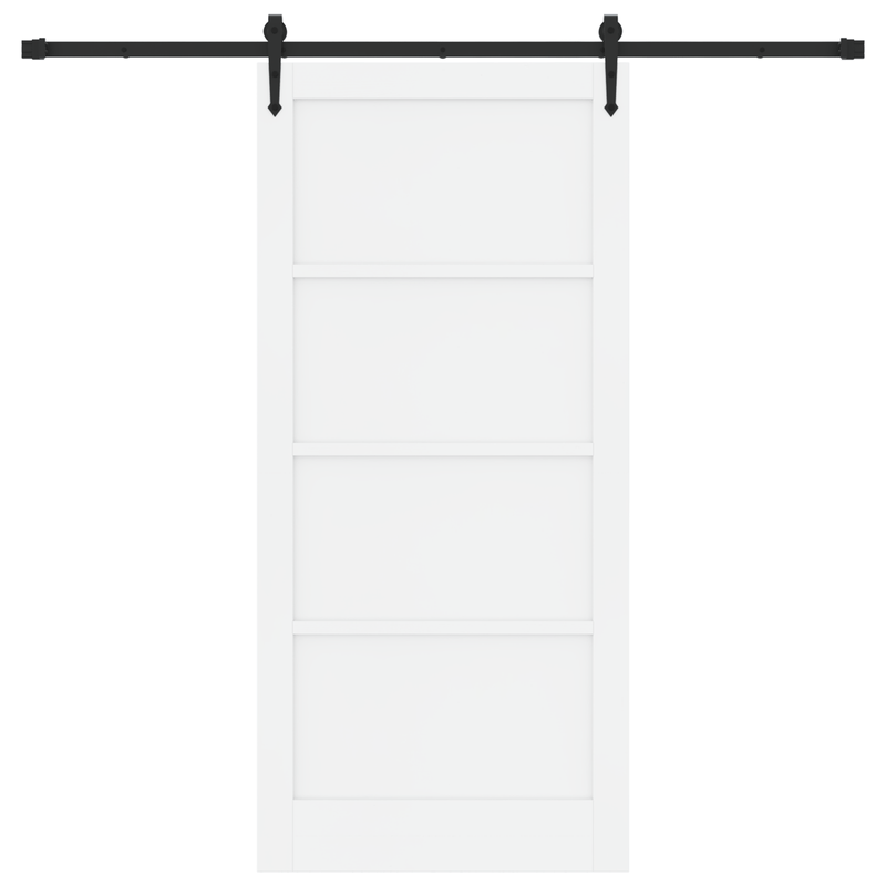 Casa si Gradina - Constructii - Usi interior, exterior si garaj - Usi garaj - Usa glisanta  cu set de accesorii 'ORKDAL'Alb din lemn de pin - Infinity.ro