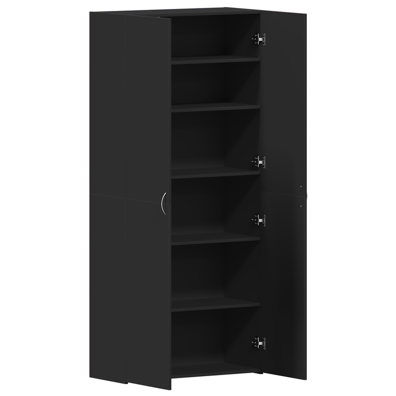 Casa si Gradina - Mobilier - Organizare si depozitare - Organizator incaltaminte - Dulap pentru pantofi Negru 80x35,5x180 cm Lemn prelucrat - Infinity.ro