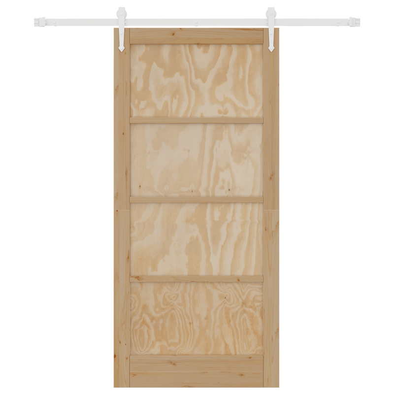 Casa si Gradina - Constructii - Usi interior, exterior si garaj - Usi garaj - Usa glisanta  cu set de accesorii 93x202 cm din lemn masiv de pin - Infinity.ro