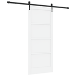 Casa si Gradina - Constructii - Usi interior, exterior si garaj - Usi garaj - Usa glisanta  cu set de montaj 'ORKDAL'Alb lemn solid din pin - Infinity.ro