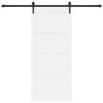 Casa si Gradina - Constructii - Usi interior, exterior si garaj - Usi garaj - Usa glisanta  cu set de montaj 'ORKDAL'Alb lemn solid din pin - Infinity.ro