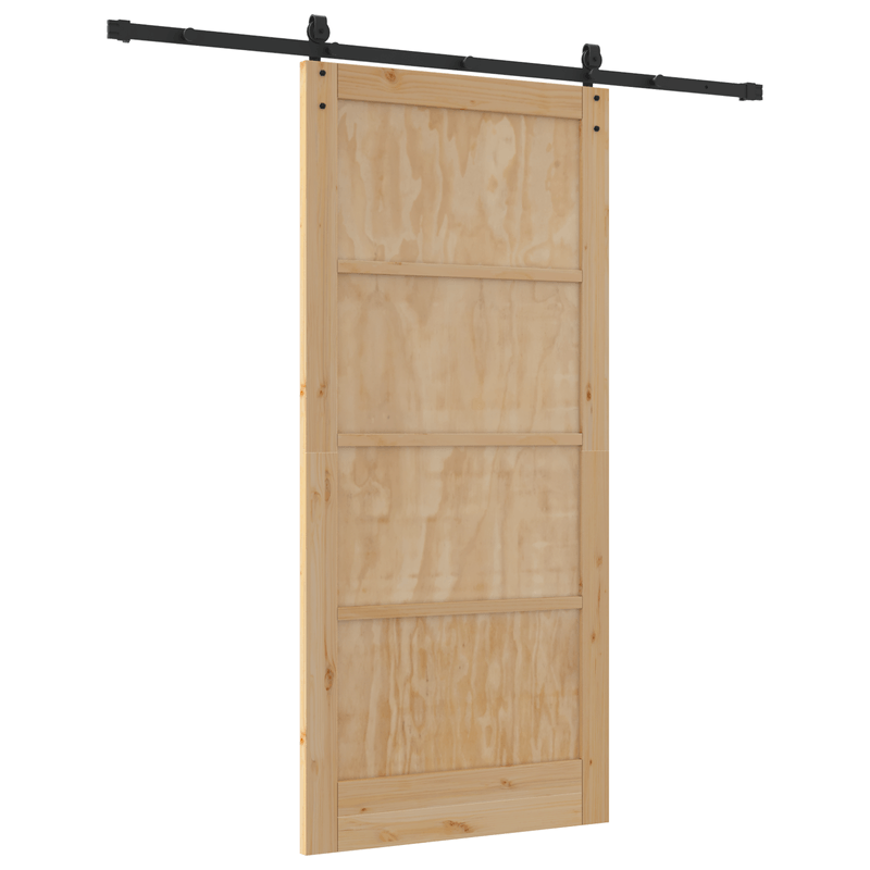 Casa si Gradina - Constructii - Usi interior, exterior si garaj - Usi garaj - Usa Glisanta  cu Set de Hardware 93x202 cm Lemn Solid de Pin - Infinity.ro