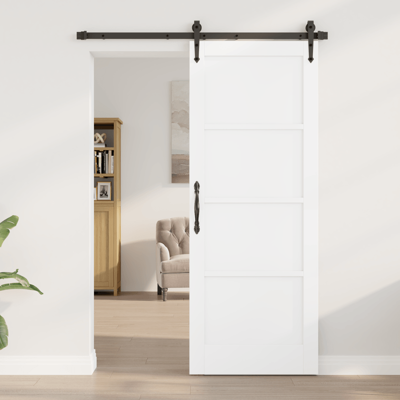Casa si Gradina - Constructii - Usi interior, exterior si garaj - Usi interior - Usa Glisanta  cu Set de Componente 'ORKDAL'Alb din Lemn Solid de Pin - Infinity.ro
