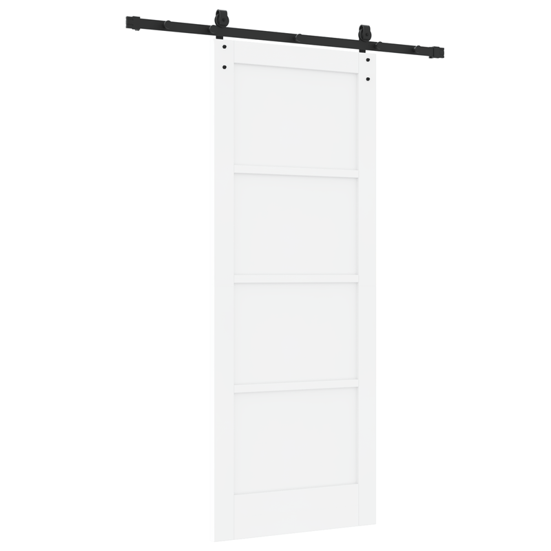 Casa si Gradina - Constructii - Usi interior, exterior si garaj - Usi interior - Usa Glisanta  cu Set de Componente 'ORKDAL'Alb din Lemn Solid de Pin - Infinity.ro