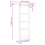 Casa si Gradina - Constructii - Usi interior, exterior si garaj - Usi interior - Usa Glisanta  cu Set de Componente 'ORKDAL'Alb din Lemn Solid de Pin - Infinity.ro
