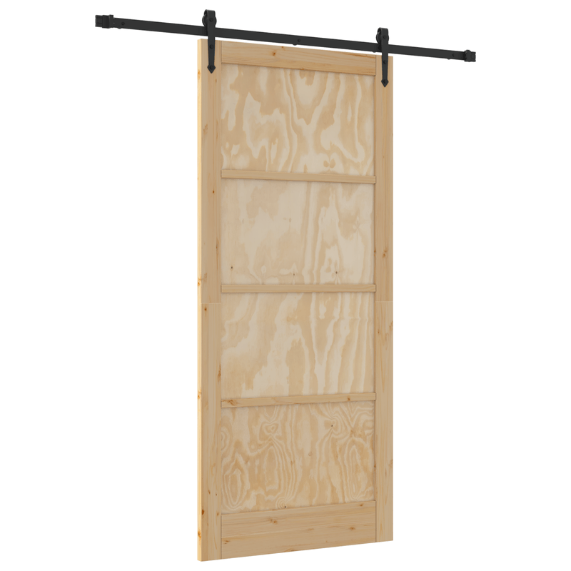 Casa si Gradina - Constructii - Usi interior, exterior si garaj - Usi interior - Usa glisanta  cu set hardware 93x211 cm Lemn masiv de pin - Infinity.ro