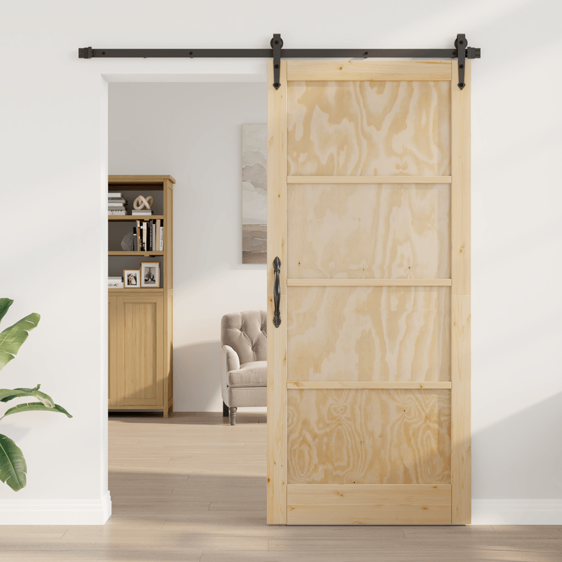 Casa si Gradina - Constructii - Usi interior, exterior si garaj - Usi interior - Usa glisanta  cu set hardware 93x211 cm Lemn masiv de pin - Infinity.ro