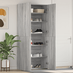 Casa si Gradina - Mobilier - Organizare si depozitare - Organizator incaltaminte - Dulap pentru Pantofi Gri Sonoma 80x35,5x180 cm Lemn Prelucrat - Infinity.ro