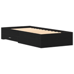 Casa si Gradina - Mobilier - Paturi si accesorii - Paturi - Pat  Cadru Negru Stejar 90x190 cm Lemn prelucrat - Infinity.ro