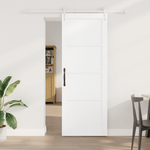 Casa si Gradina - Constructii - Usi interior, exterior si garaj - Usi interior - Usa glisanta  cu set de accesorii Alb 78x211 cm Lemn masiv Pin - Infinity.ro