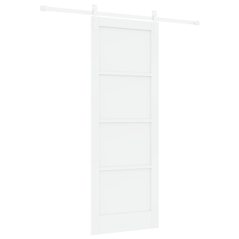 Casa si Gradina - Constructii - Usi interior, exterior si garaj - Usi interior - Usa glisanta  cu set de accesorii Alb 78x211 cm Lemn masiv Pin - Infinity.ro