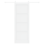 Casa si Gradina - Constructii - Usi interior, exterior si garaj - Usi interior - Usa glisanta  cu set de accesorii Alb 78x211 cm Lemn masiv Pin - Infinity.ro