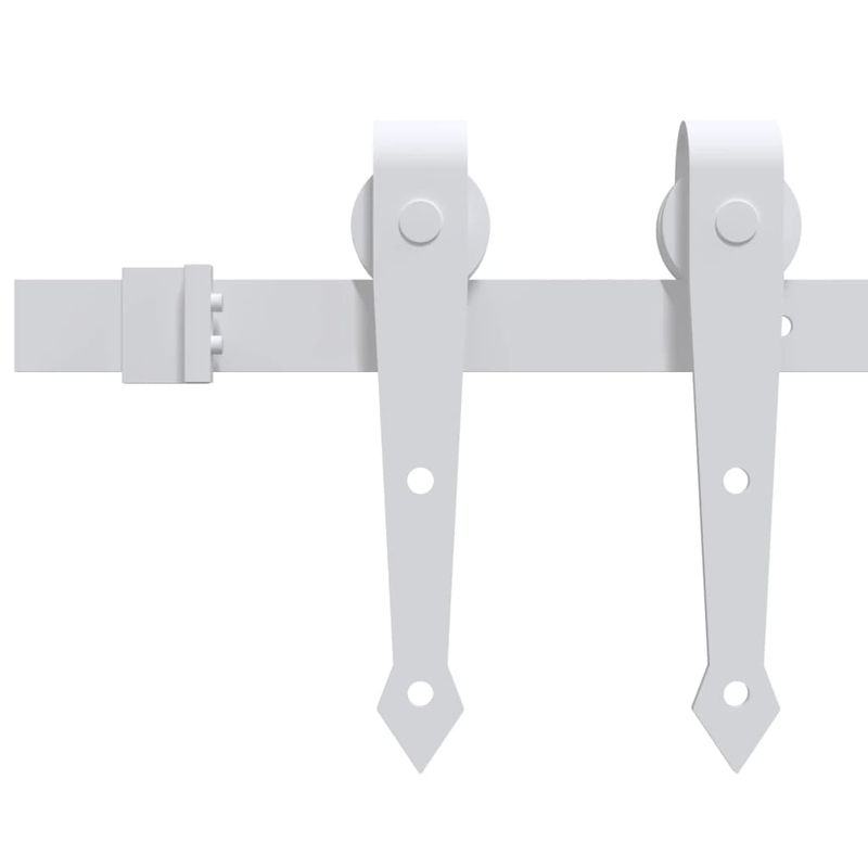 Casa si Gradina - Constructii - Usi interior, exterior si garaj - Usi interior - Usa glisanta  cu set de accesorii Alb 78x211 cm Lemn masiv Pin - Infinity.ro