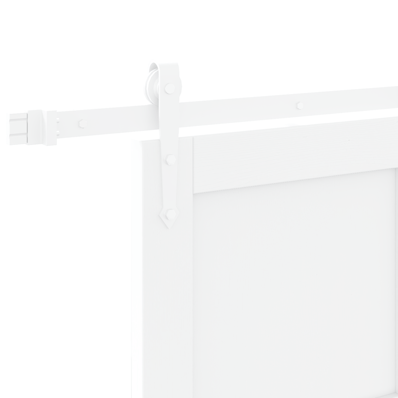 Casa si Gradina - Constructii - Usi interior, exterior si garaj - Usi interior - Usa glisanta  cu set de accesorii Alb 78x211 cm Lemn masiv Pin - Infinity.ro
