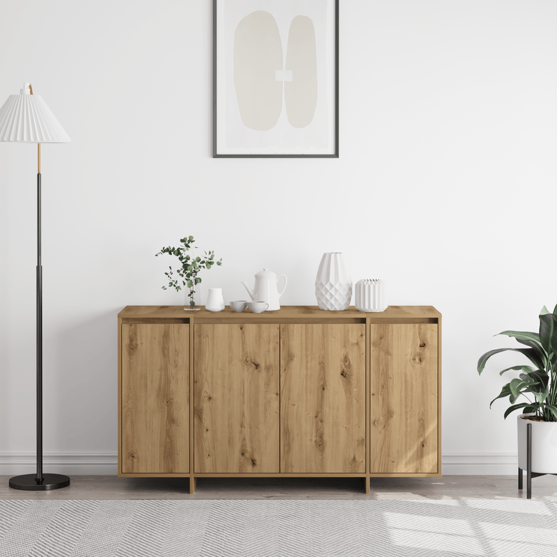 Casa si Gradina - Mobilier - Comode si corpuri - Comode - Bufet din Stejar Stejar Artisan Lemn Compozit 135 x 41 x 75 cm - Infinity.ro