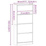 Casa si Gradina - Mobilier - Organizare si depozitare - Organizator incaltaminte - Dulap pentru Incaltaminte Lemn uzat Lemn prelucrat - Infinity.ro