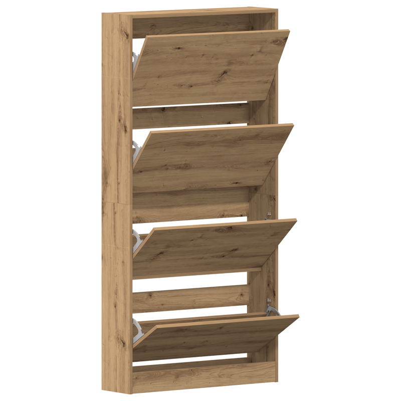 Casa si Gradina - Mobilier - Organizare si depozitare - Organizator incaltaminte - Dulap pentru pantofi Stejar natural Lemn durabil 80 x 21 x 163.5 cm - Infinity.ro