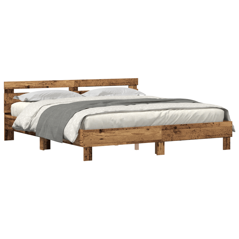 Casa si Gradina - Mobilier - Paturi si accesorii - Paturi - Cadru de Pat Lemn Vechi Rustic Lemn Recuperat Solid 200 x 200 cm - Infinity.ro
