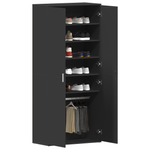 Casa si Gradina - Mobilier - Organizare si depozitare - Organizator incaltaminte - Cabinet pentru pantofi Negru 80x39x180 cm Lemn solid - Infinity.ro