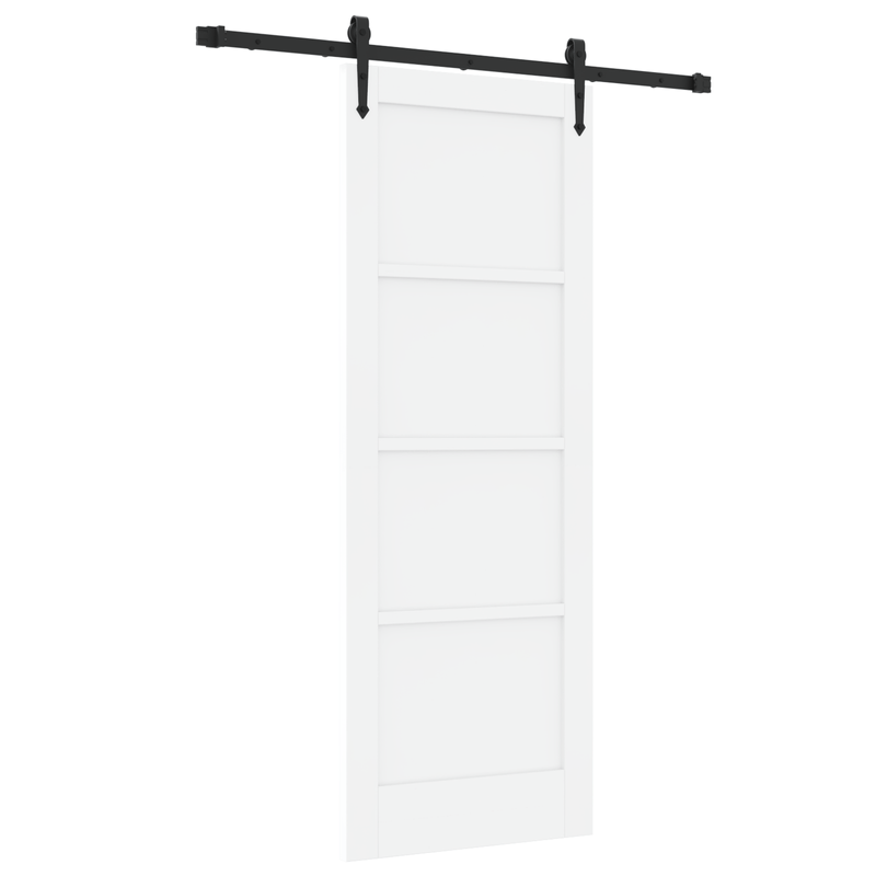 Casa si Gradina - Constructii - Usi interior, exterior si garaj - Usi interior - Usa glisanta  cu set de hardware 'ORKDAL'Lemn solid Alb de pin - Infinity.ro