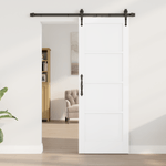 Casa si Gradina - Constructii - Usi interior, exterior si garaj - Usi interior - Usa glisanta  cu set de hardware 'ORKDAL'Lemn solid Alb de pin - Infinity.ro