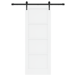 Casa si Gradina - Constructii - Usi interior, exterior si garaj - Usi interior - Usa glisanta  cu set de hardware 'ORKDAL'Lemn solid Alb de pin - Infinity.ro