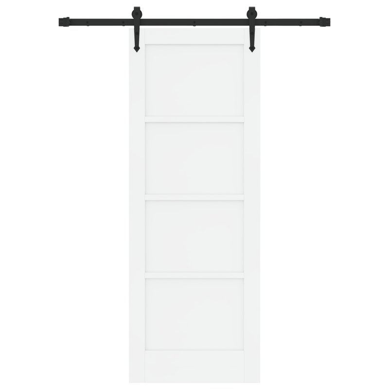Casa si Gradina - Constructii - Usi interior, exterior si garaj - Usi interior - Usa glisanta  cu set de hardware 'ORKDAL'Lemn solid Alb de pin - Infinity.ro