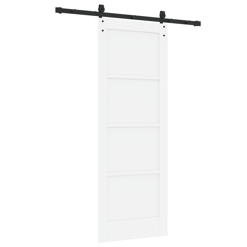 Casa si Gradina - Constructii - Usi interior, exterior si garaj - Usi interior - Usa glisanta  cu set de hardware 'ORKDAL'Lemn solid Alb de pin - Infinity.ro