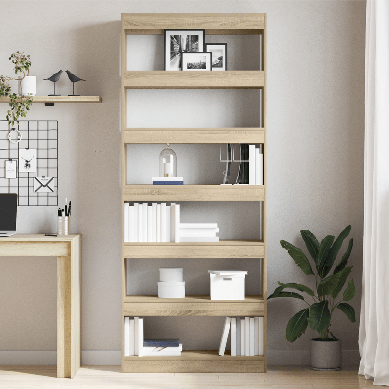 Casa si Gradina - Mobilier - Biblioteci si rafturi - Biblioteci - Biblioteca din stejar Sonoma Stejar Sonoma Lemn prelucrat - Infinity.ro