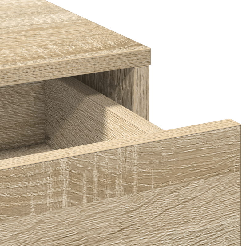 Casa si Gradina - Mobilier - Comode si corpuri - Masute de toaleta - Set masa toaleta cu LED, 3 piese, stejar sonoma, lemn prelucrat - Infinity.ro