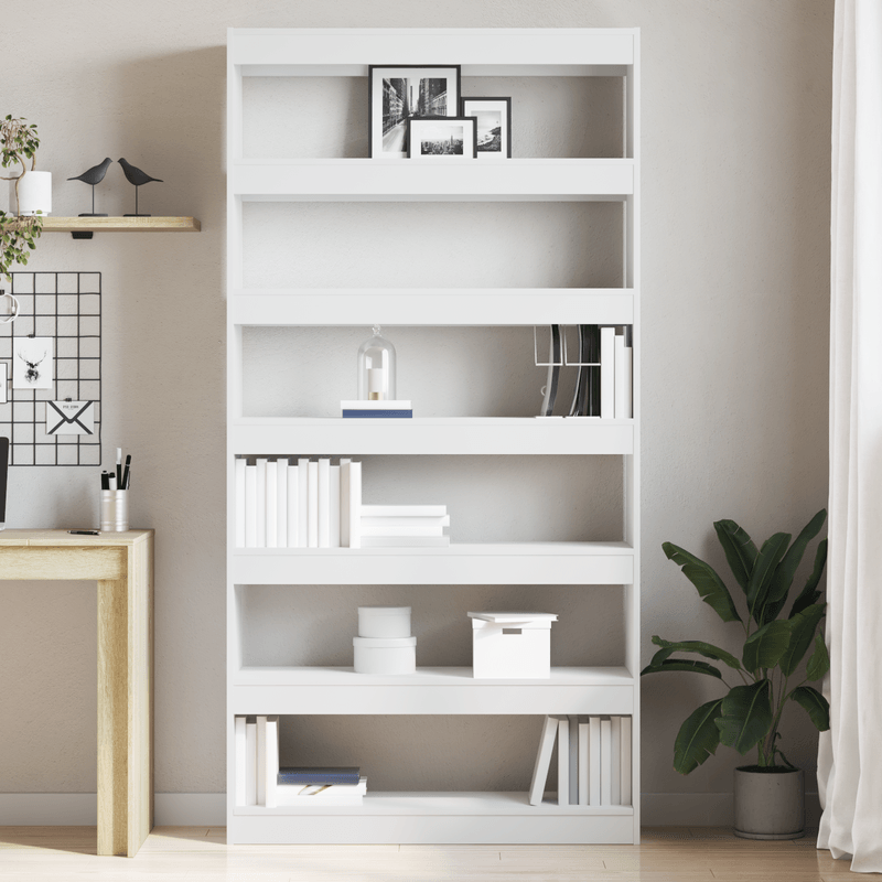 Casa si Gradina - Mobilier - Biblioteci si rafturi - Biblioteci - Biblioteca Alba Alb Lemn prelucrat 100 x 30 x 198 cm Rafturi - Infinity.ro