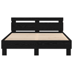 Casa si Gradina - Mobilier - Paturi si accesorii - Paturi - Cadru de pat negru din stejar Stejar negru Lemn masiv 140 x 200 cm - Infinity.ro
